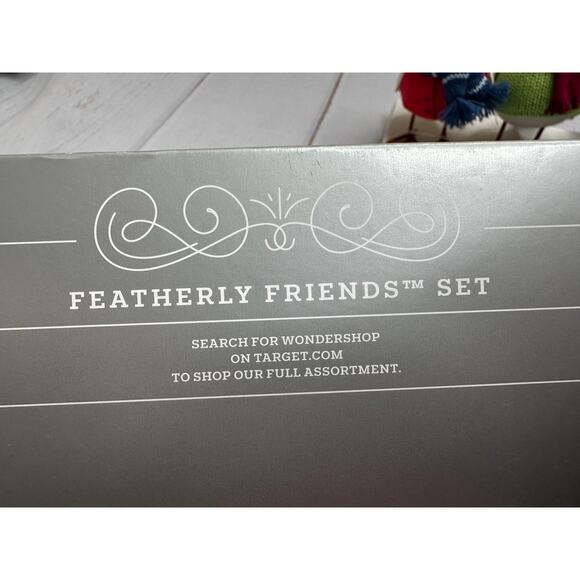 3pk Wondershop Winter Weather Featherly Friends Fabric Figurines New - Picture 10 of 10